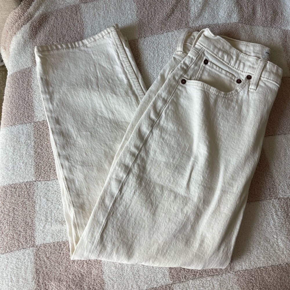 Abercrombie Curve Love The Ankle Straight Ultra High Rise 29 extra short